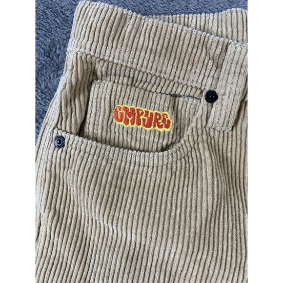 Empyre Pants Women's Size 26 Relax Corduroy Beige Adjustable Waist Street Y2K - Picture 3 of 8